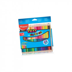 Pochette 24 crayons de couleur duo color'peps
