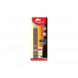 MAPED blister de 6 crayons graphite HB + gomme Technic