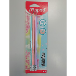 pack de 3 crayon Maped pastel